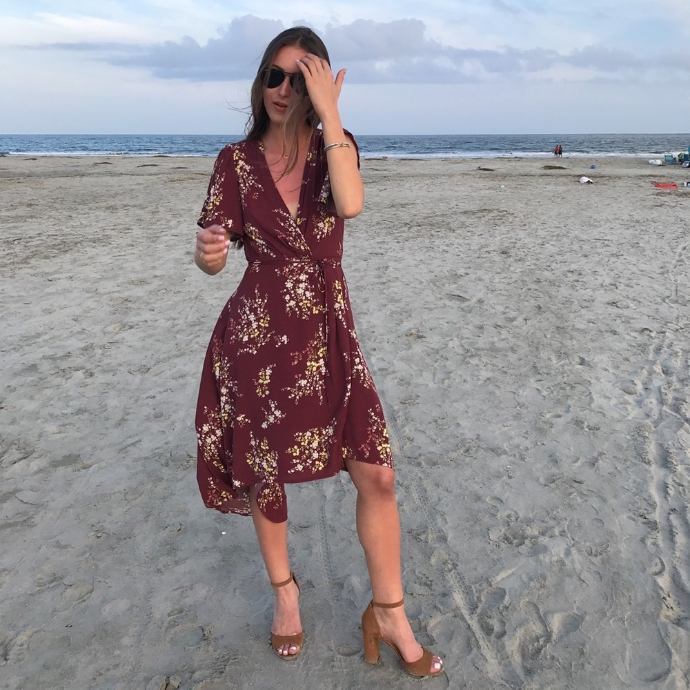 Astr Red High Low Sundress Wedding Guest